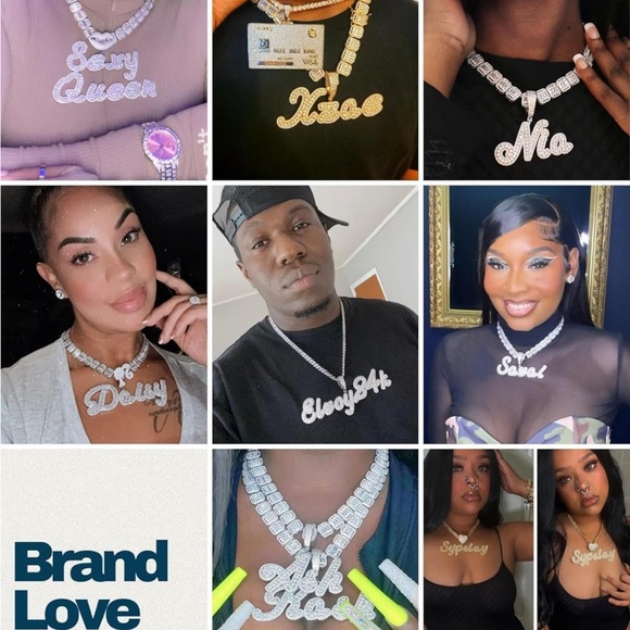 Iced Out Custom Name Necklace Personalized with Cuban Link Chain for men. - Picture 3 of 3